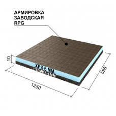 Панель Руспанель РПГ АнтиСтук 10, 1250х600х10 мм