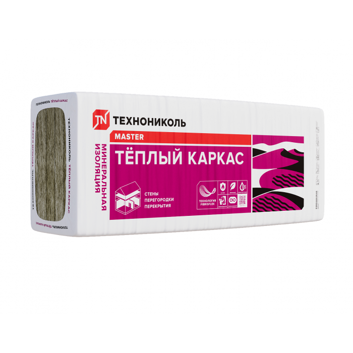 Минеральная вата Технониколь Теплый каркас 1200х610х50 мм (уп/10 плит)