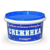 Краска водоэмульсионная «Снежинка» супербелая 28кг