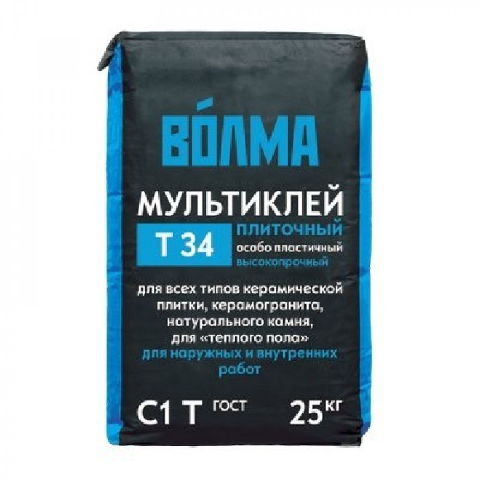 Плиточный клей Волма Мультиклей 25кг Т34