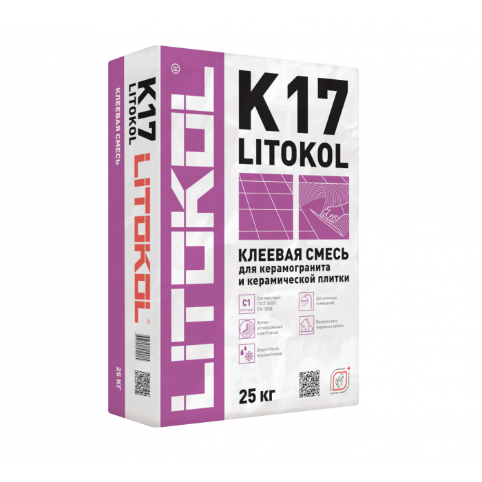Плиточный клей Литокол (Litokol) К17 25 кг