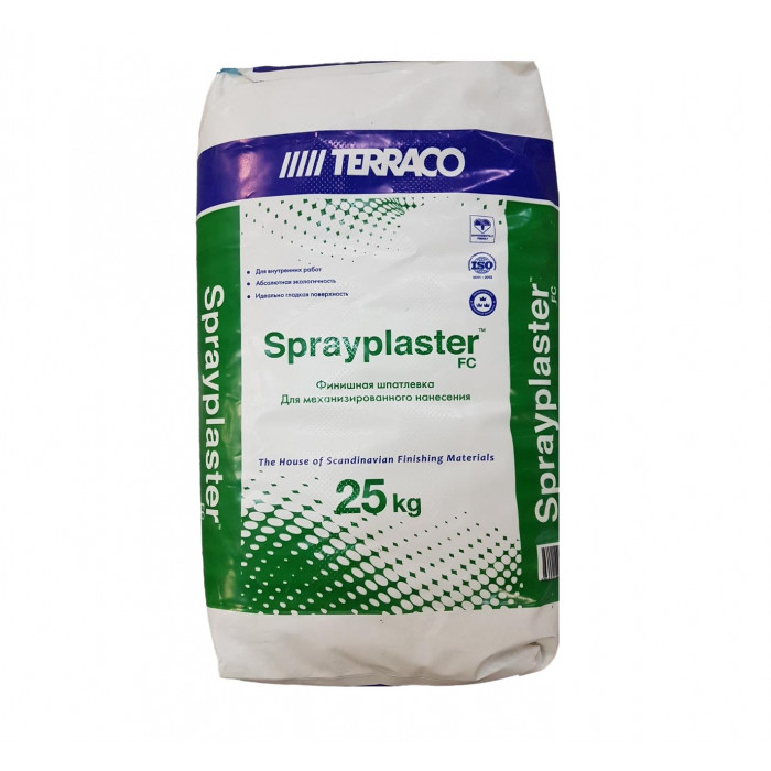 Шпаклевка Terraco SPRAYPLASTER FC МН 25 кг