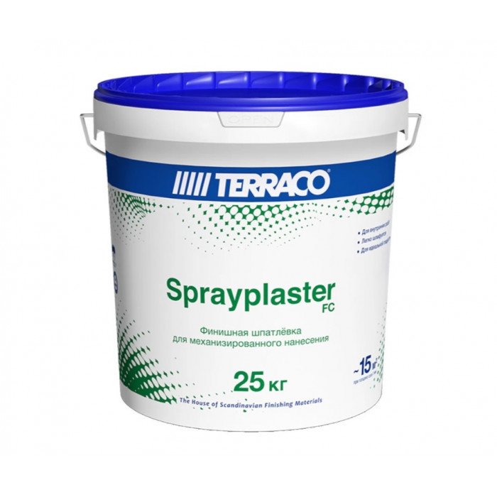 Шпаклевка Terraco SPRAYPLASTER FC МН 25 кг