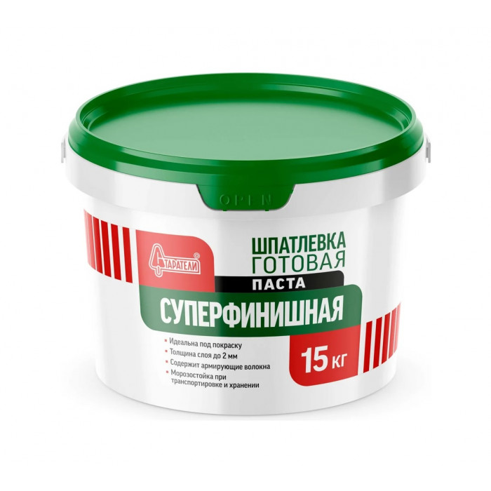Шпатлевка готовая Старатели Суперфинишная паста 15 кг