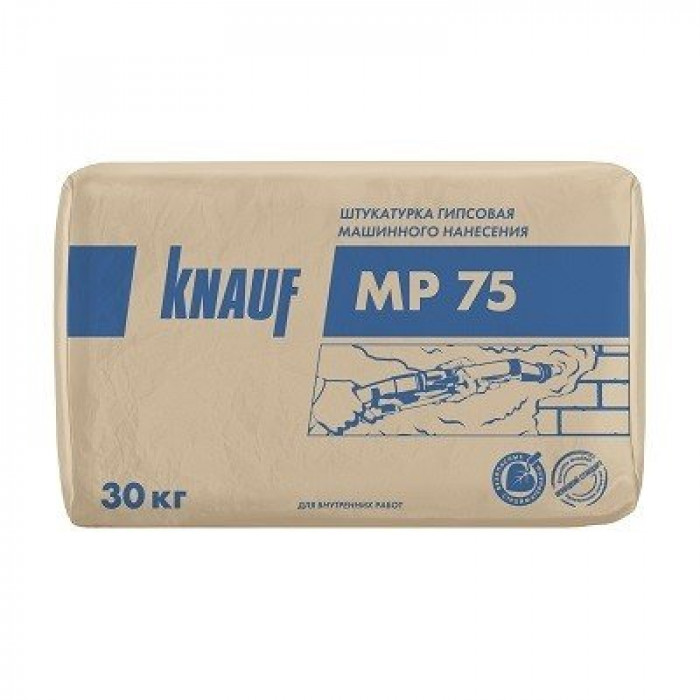 Гипсовая штукатурка Кнауф МП 75 машинная 30 кг (белая)
