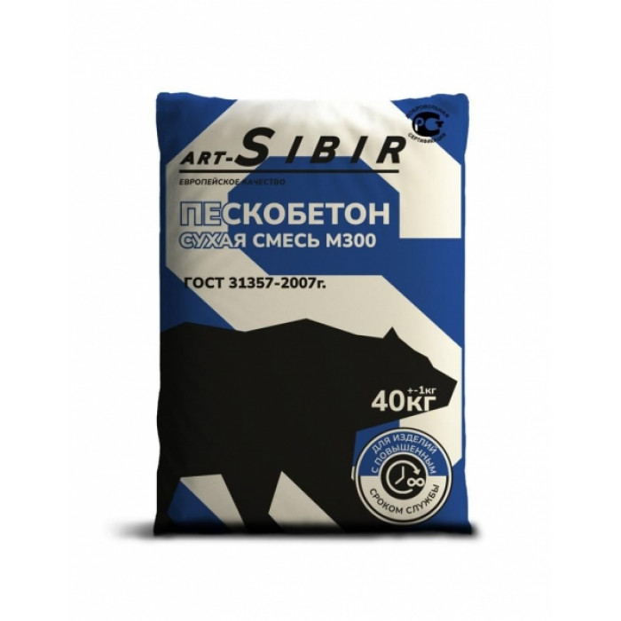 Пескобетон М300 "ART-SIBIR" 40 кг